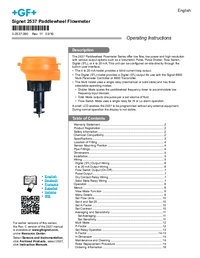 Thumbnail of document Manual - 2537 Paddlewheel Flow Sensor